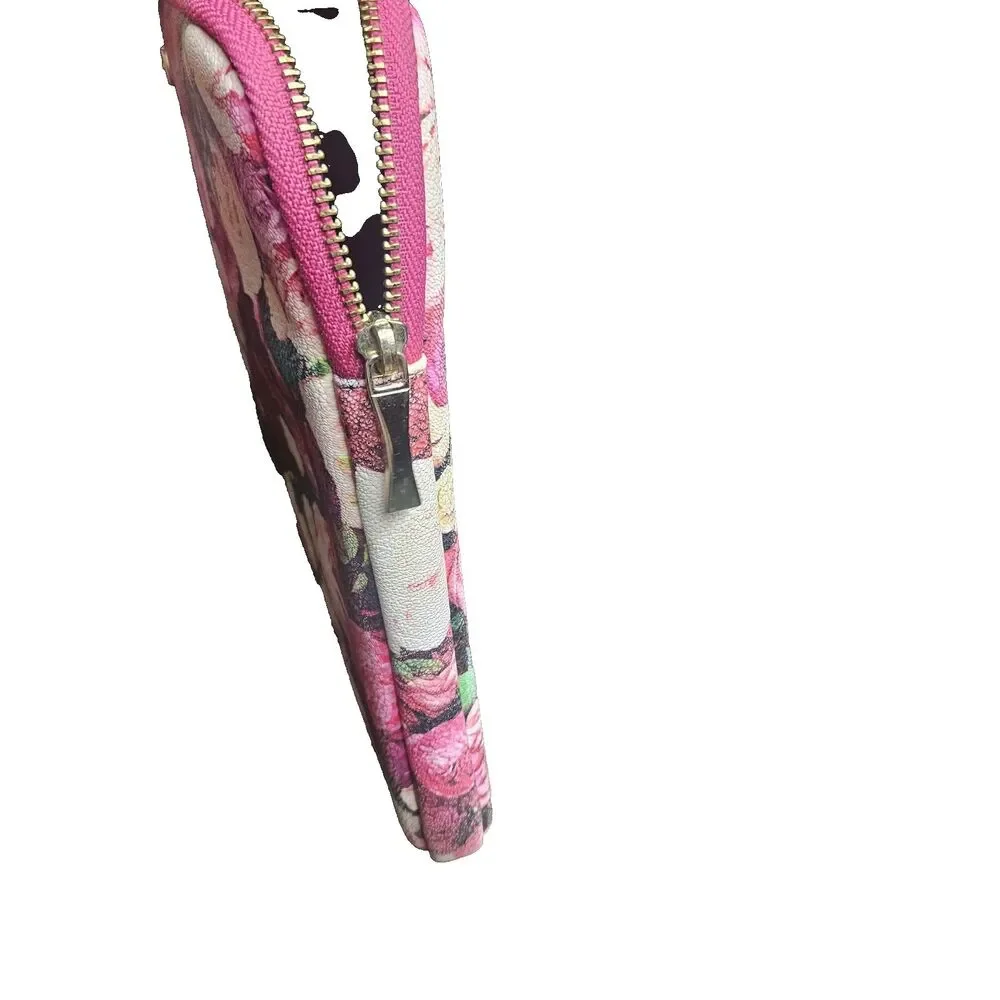 Kate Spade Laptop Sleeve Case Designer Floral Rose Pink Red Zip Padded
